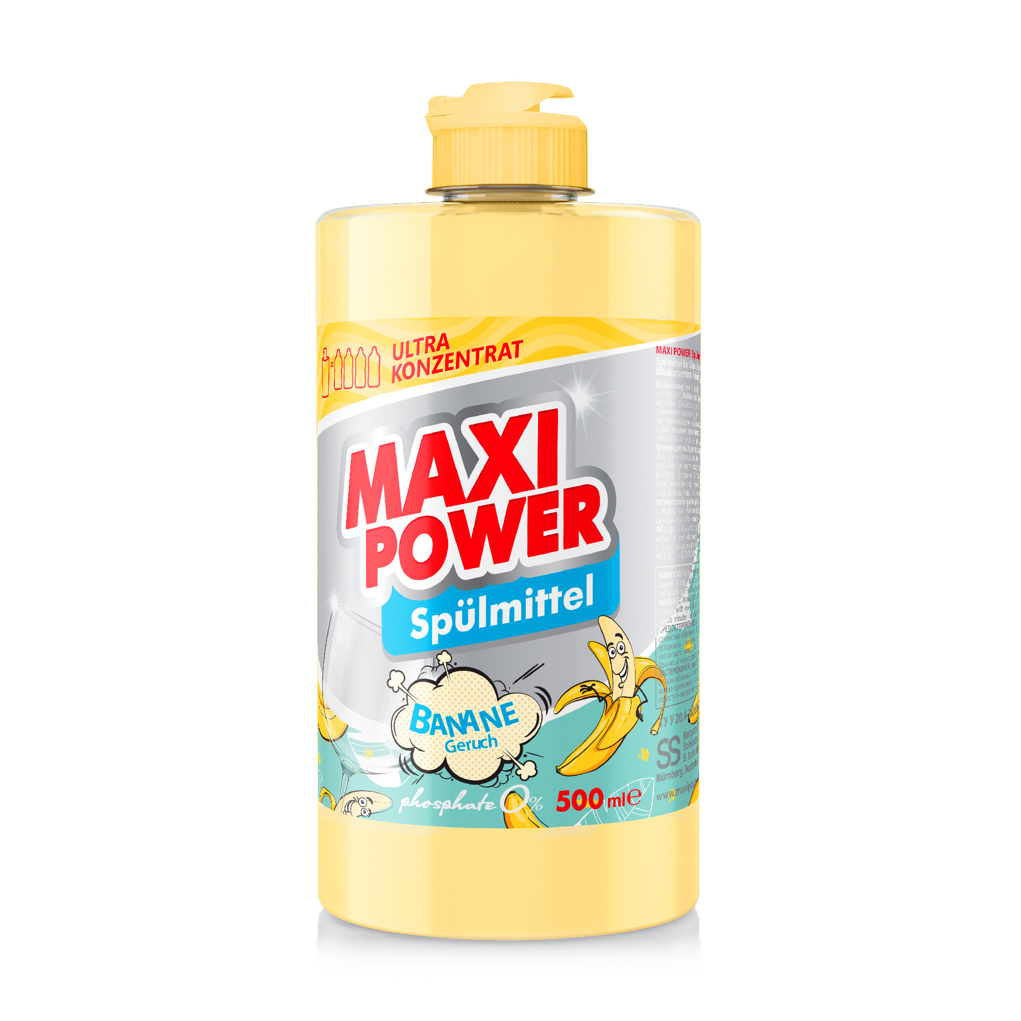 Засіб для миття посуду Maxi Power Банан, 500 мл