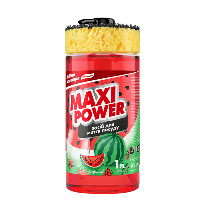 Засіб для миття посуду Maxi Power Кавун, 1 л